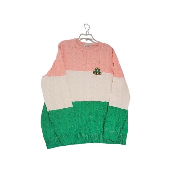 Ivy Storehouse AKA Sorority Sweater - Pink & Green - XXL - Picture 1 of 9